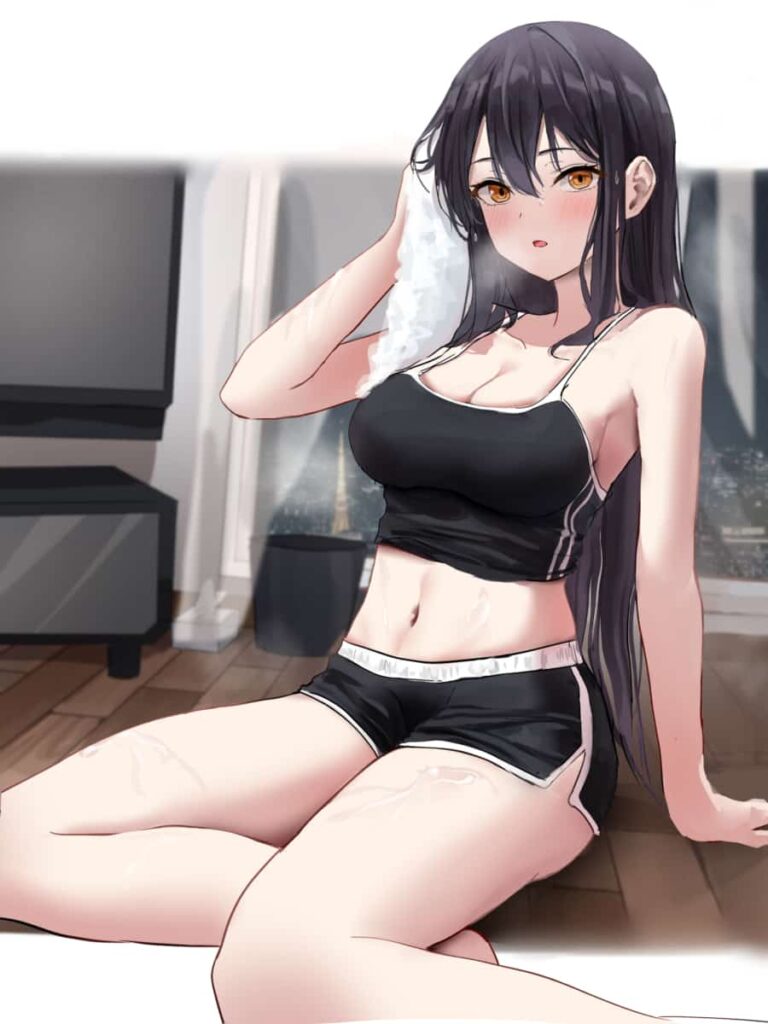 無防備な部屋着といえばこれ　ドルフィンパンツのちょいエロ画像 17枚目