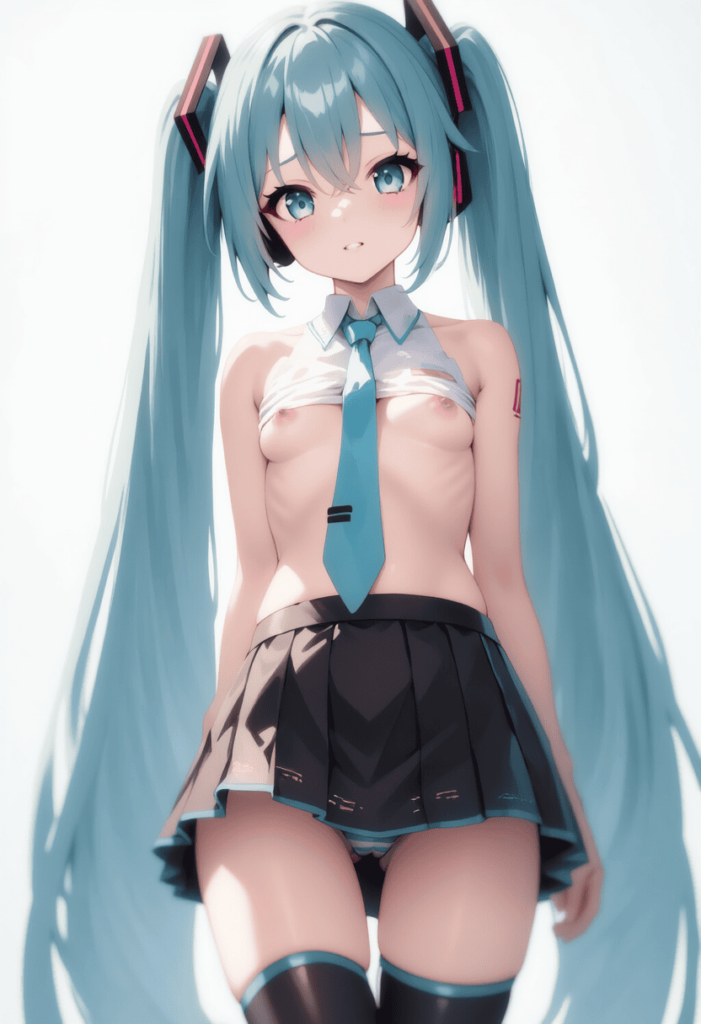初音ミクの萌えエロ画像【自作AIイラスト】 1枚目