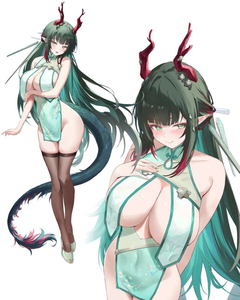 チャイナドレスでボディラインが際立つエロ画像まとめ1 3枚目
