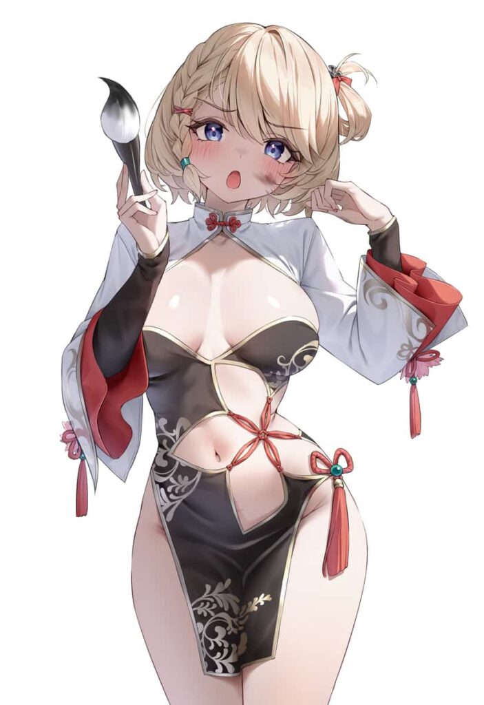 チャイナドレスでボディラインが際立つエロ画像まとめ2 12枚目