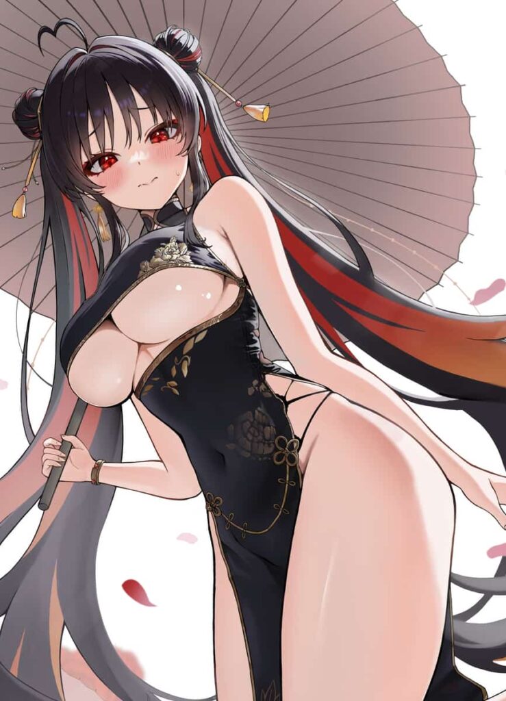 チャイナドレスでボディラインが際立つエロ画像まとめ1 2枚目
