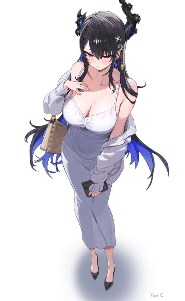 エロい人妻が着てそうなドンタンドレスの二次エロ画像 タイトな布でボディラインが際立つ！ 22枚目