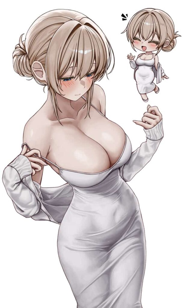 エロい人妻が着てそうなドンタンドレスの二次エロ画像 タイトな布でボディラインが際立つ！ 20枚目