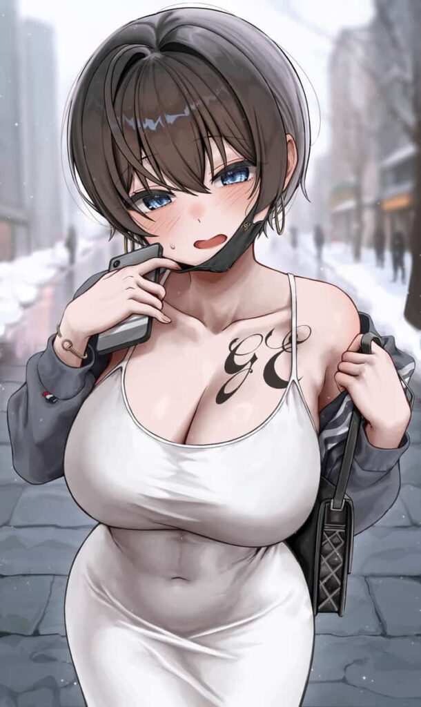 エロい人妻が着てそうなドンタンドレスの二次エロ画像 タイトな布でボディラインが際立つ！
