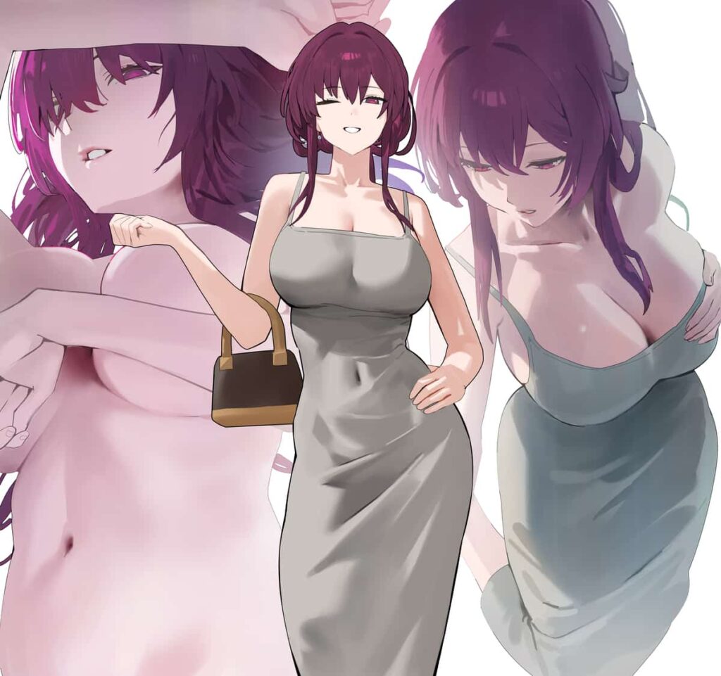 エロい人妻が着てそうなドンタンドレスの二次エロ画像 タイトな布でボディラインが際立つ！ 5枚目