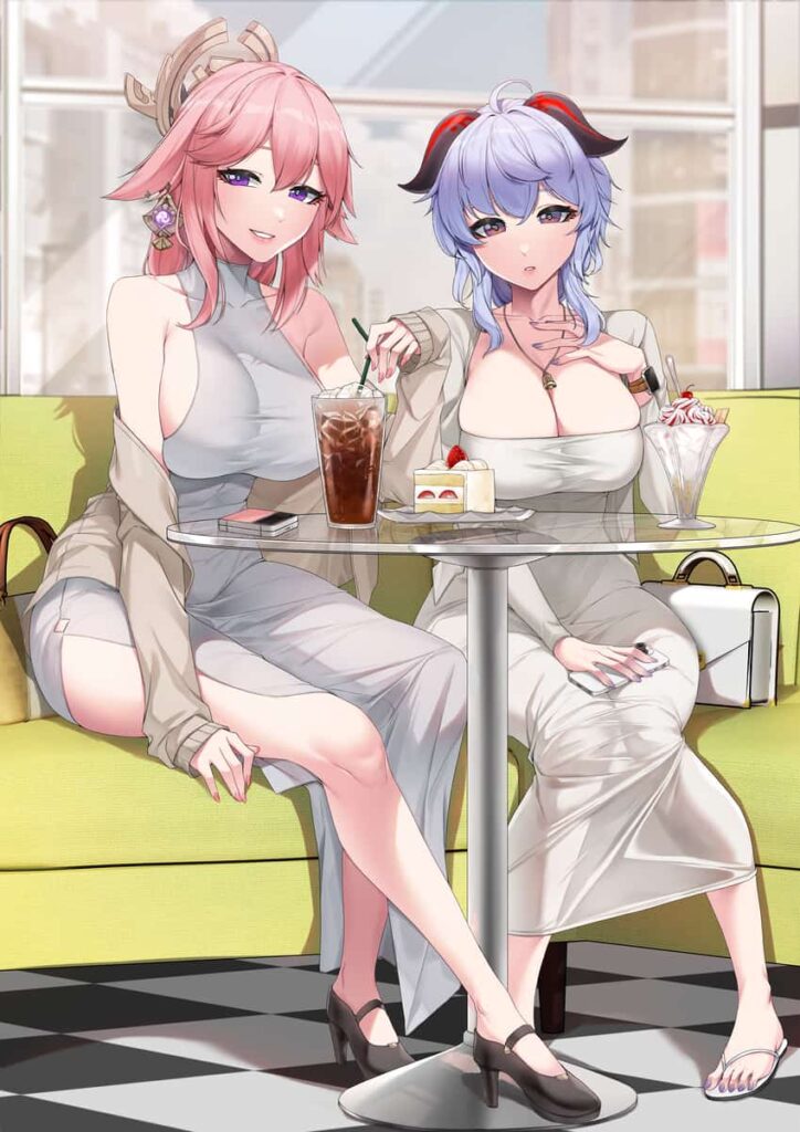 エロい人妻が着てそうなドンタンドレスの二次エロ画像 タイトな布でボディラインが際立つ！ 4枚目