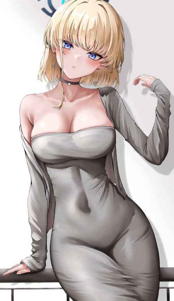 エロい人妻が着てそうなドンタンドレスの二次エロ画像 タイトな布でボディラインが際立つ！ 1枚目