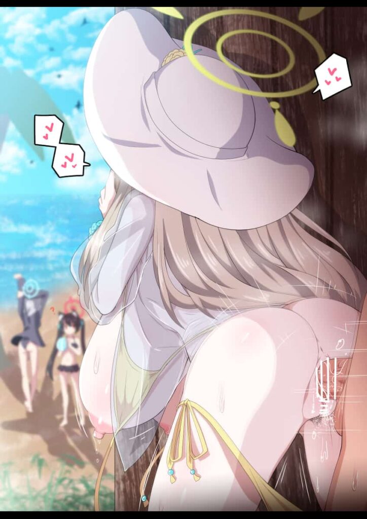夏、海辺の太陽の下で。人目も気にせずハメちゃう水着青姦二次エロ画像まとめ3 5枚目