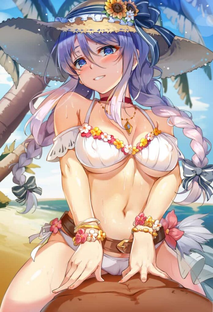 夏、海辺の太陽の下で。人目も気にせずハメちゃう水着青姦二次エロ画像まとめ3 21枚目