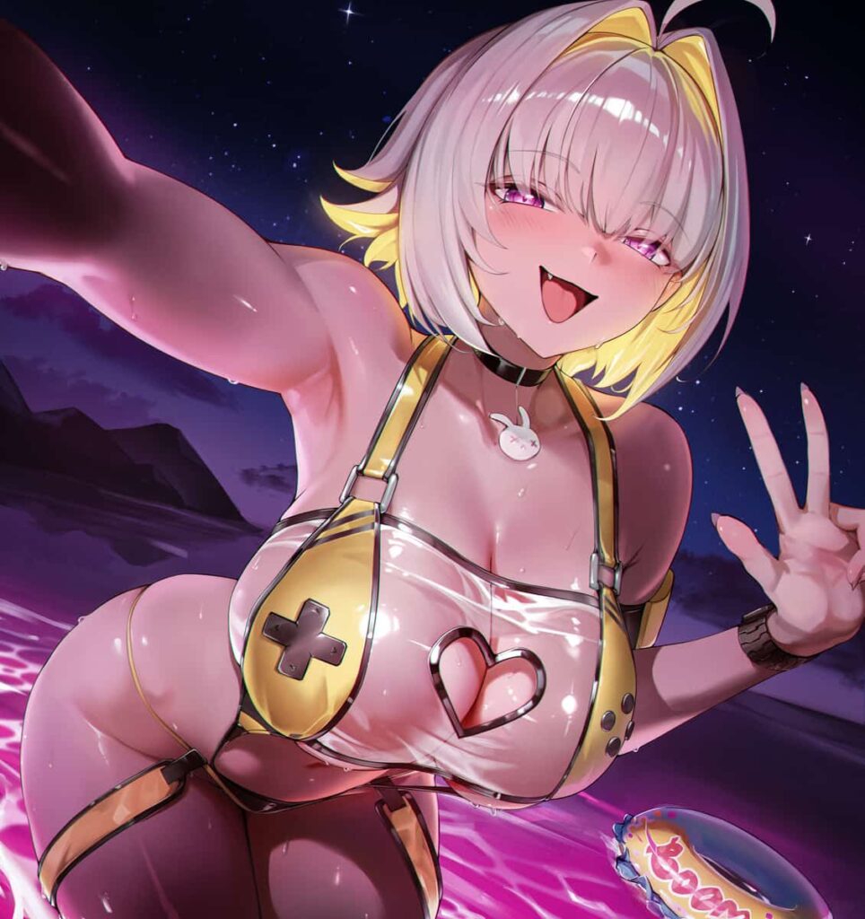 NIKKE　エレグのドスケベ水着のボタンをポチポチ押してあげたいエロ画像まとめ 22枚目
