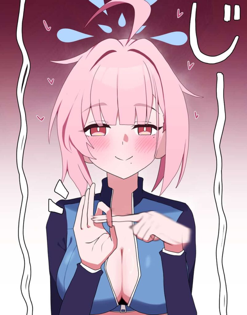 ブルアカ　渡海ココロのハンドサインがエロすぎるイラストまとめ 4枚目